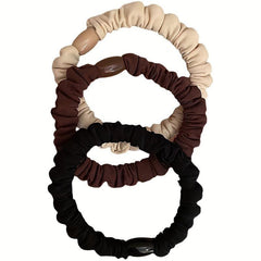 3PCS Solid Scrunchies High Elastic Hair Ties Hair Rope Girls Hair Accessories