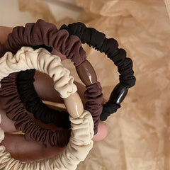 3PCS Solid Scrunchies High Elastic Hair Ties Hair Rope Girls Hair Accessories