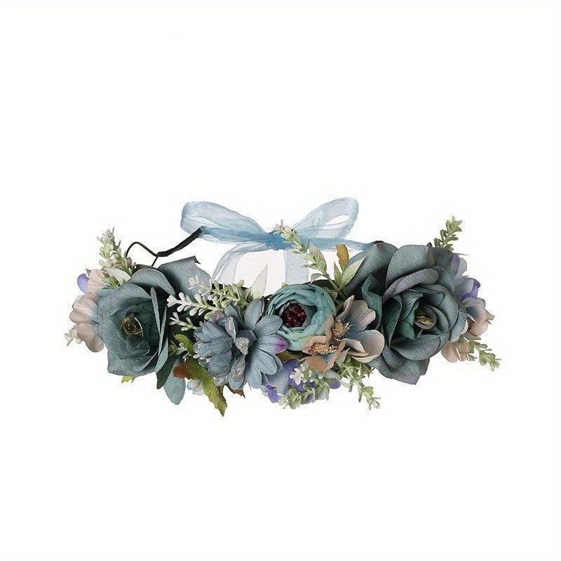 Flower Garland Hair Hoop Rose Flower Hawaii Headdress