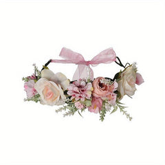 Flower Garland Hair Hoop Rose Flower Hawaii Headdress