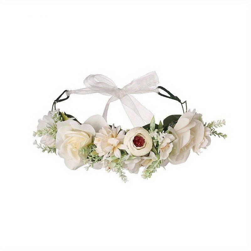 Flower Garland Hair Hoop Rose Flower Hawaii Headdress