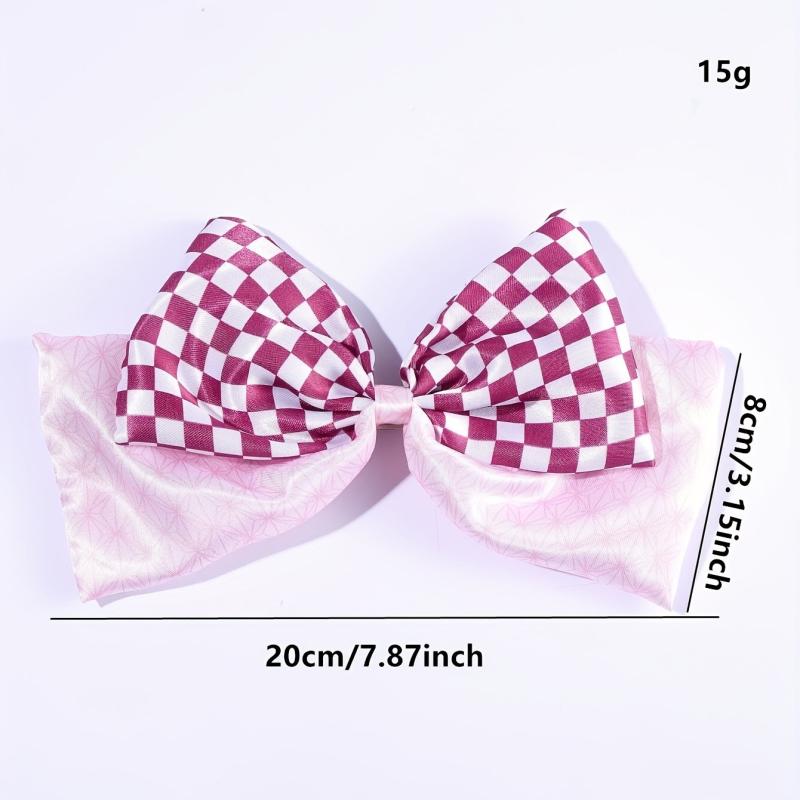 Plaid Pattern Bow Hair Clip French Barrette
