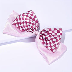 Plaid Pattern Bow Hair Clip French Barrette