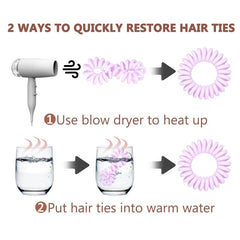 2pcs Spiral Hair Tie Coil Ponytail Holder Hair Accessories