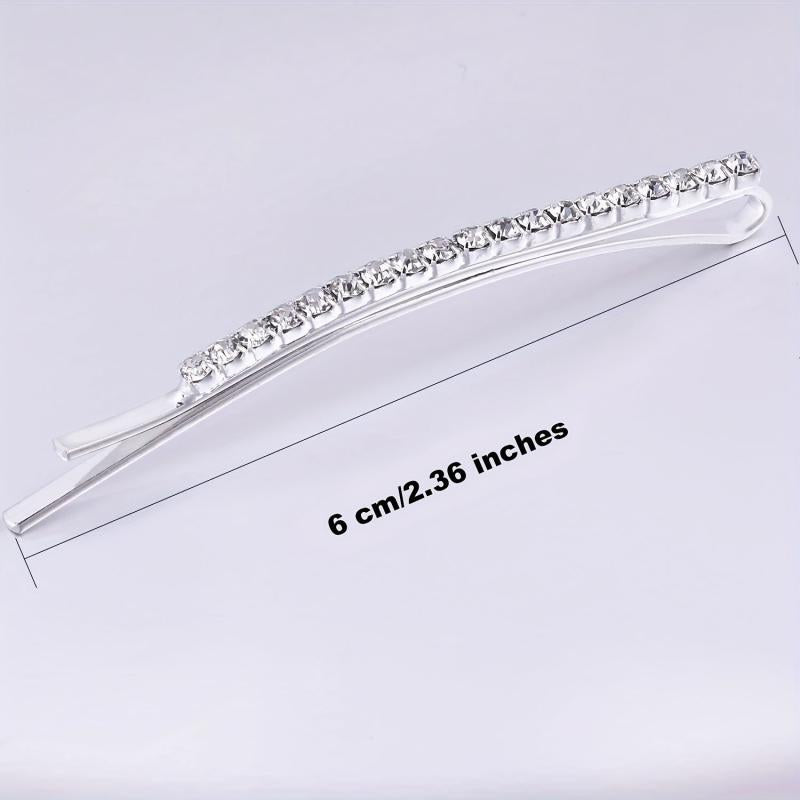 12pcs Rhinestone Hair Clips Shining Headwear Non Slip Accessory
