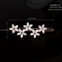 Crystal Zircon Hairpin Metal Clip Women's Hair Accessory