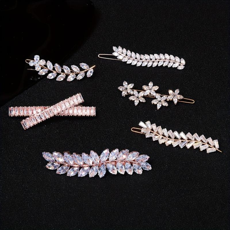 Crystal Zircon Hairpin Metal Clip Women's Hair Accessory