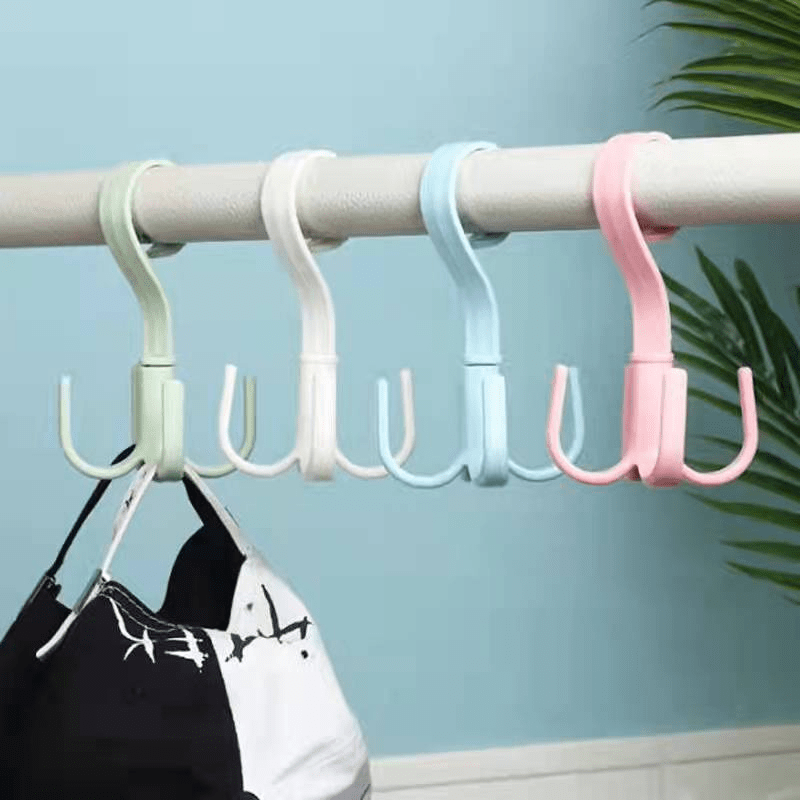 Multifunctional Rotatable Hanging Hook Clothing Hanger Bag Storage Plastic Hook