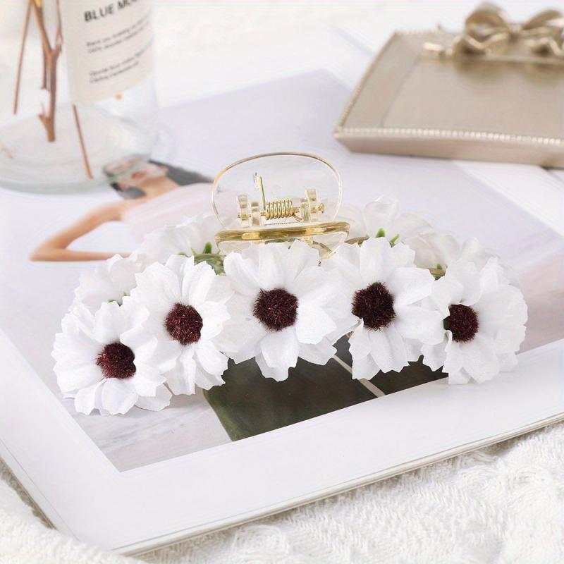 Sunflower Decor Hair Claw Banana Clip Boho Style Headwear
