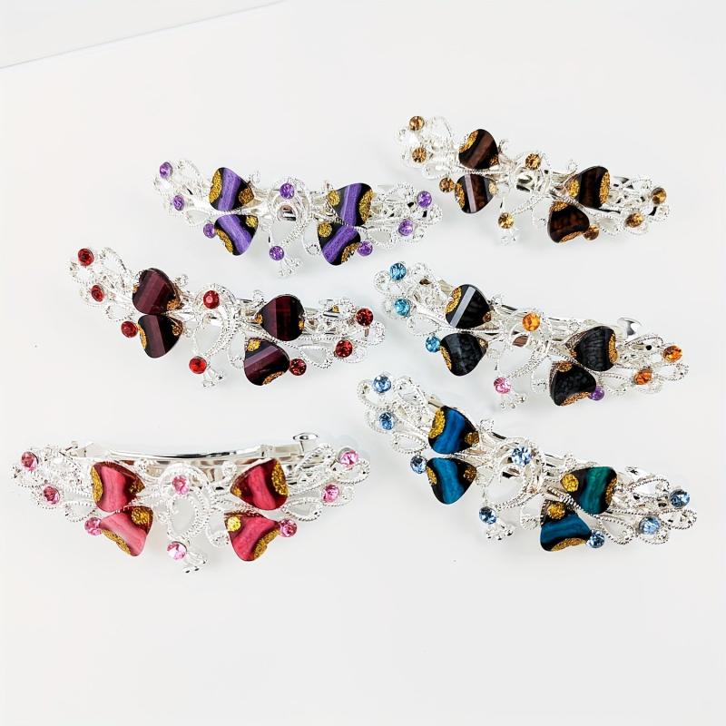 Vintage Rhinestone French Barrette Hair Clip