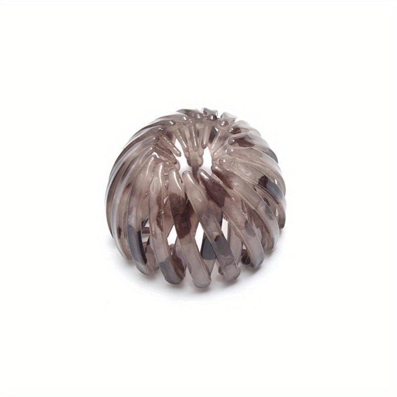 7pcs Stretchy Ponytail Holder Hair Claw Bird Nest Shaped Hair Clips Bun Maker
