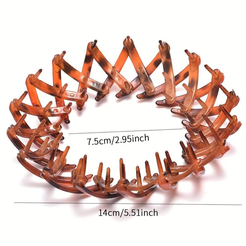 7pcs Stretchy Ponytail Holder Hair Claw Bird Nest Shaped Hair Clips Bun Maker