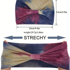 Boho Tie Dry Headband For Women Girls
