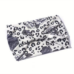 Bohemian Rose Print Boho Headband Wide Sweatbands Hair Accessories For Women