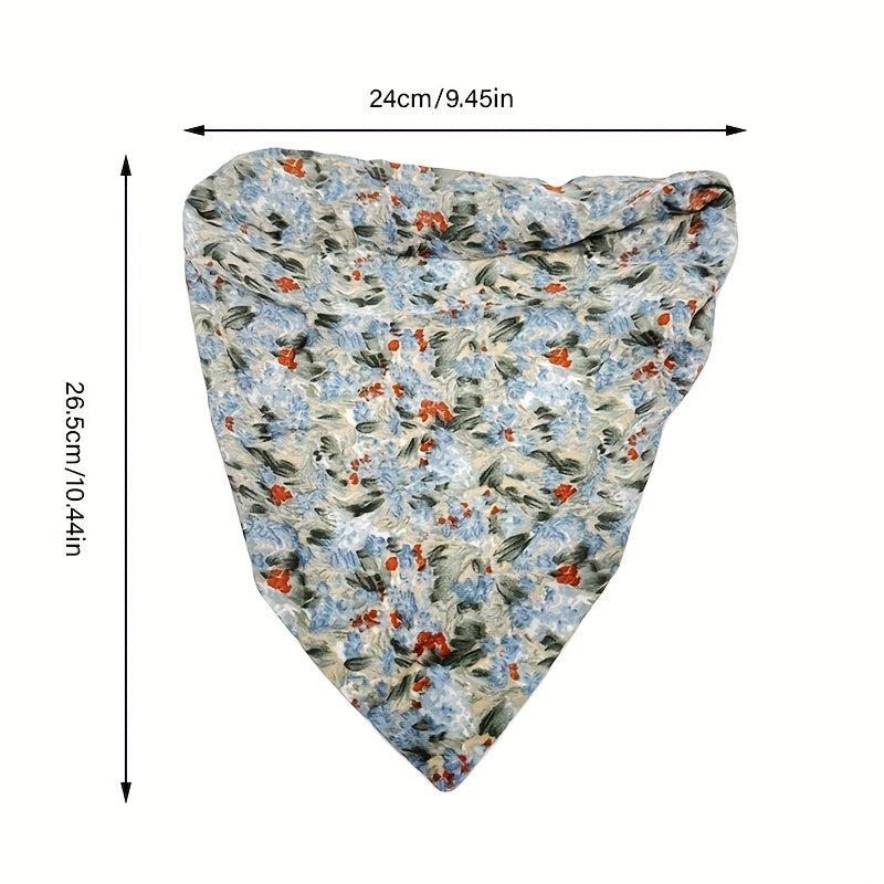 Floral Hair Bandanas Head Kerchief Boho Hair Scarf Triangle Hair Accessories