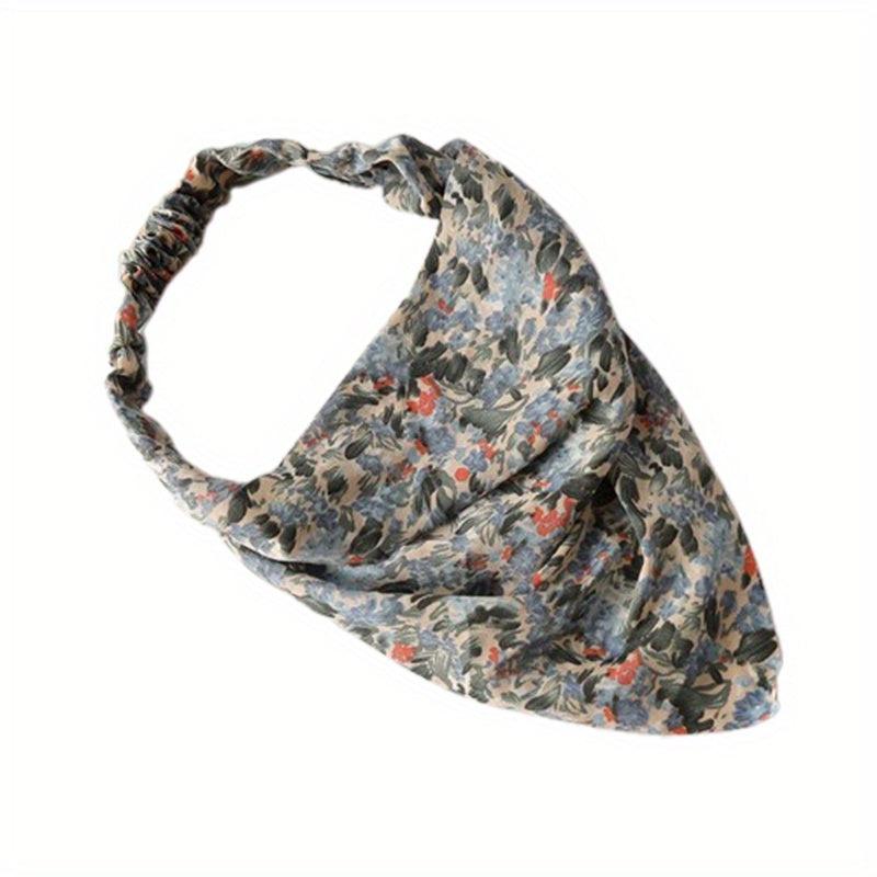 Floral Hair Bandanas Head Kerchief Boho Hair Scarf Triangle Hair Accessories