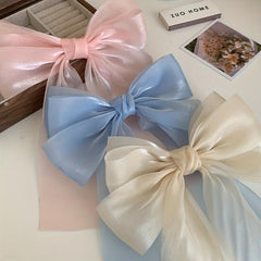 Mesh Bowknot Hair Clip French Barrette Hair Accessories