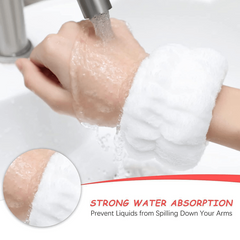 Plush Absorbent Wrist Wash Band Towel Waterproof Hand Wash Wrist Guard