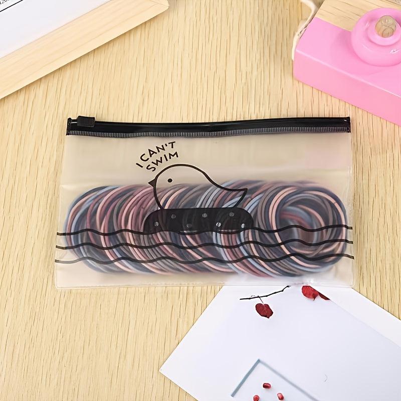 100pcs Thin Rubber Band Adult Hair Ring Women's Hair Accessories