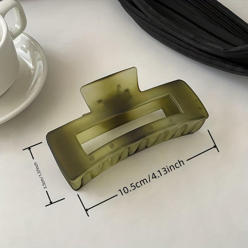 Large Frosted Rectangle Hair Claw Ponytail Holder Hair Accessories