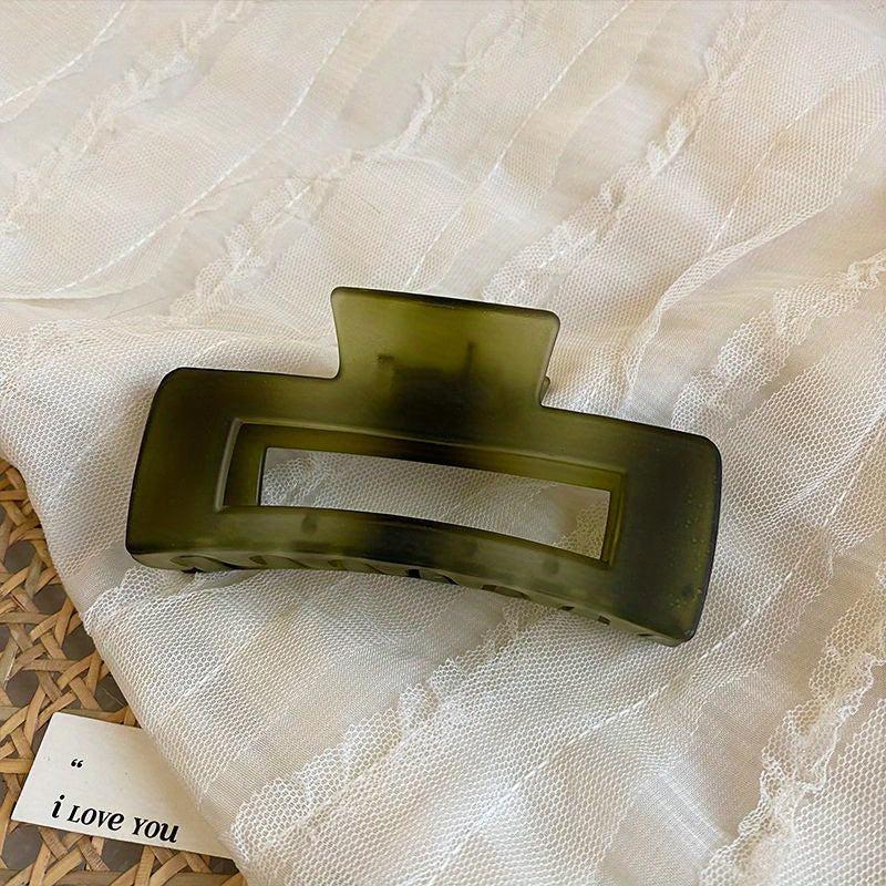 Large Frosted Rectangle Hair Claw Ponytail Holder Hair Accessories