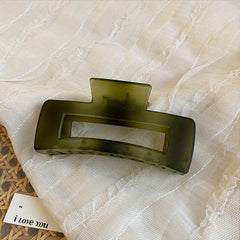 Large Frosted Rectangle Hair Claw Ponytail Holder Hair Accessories