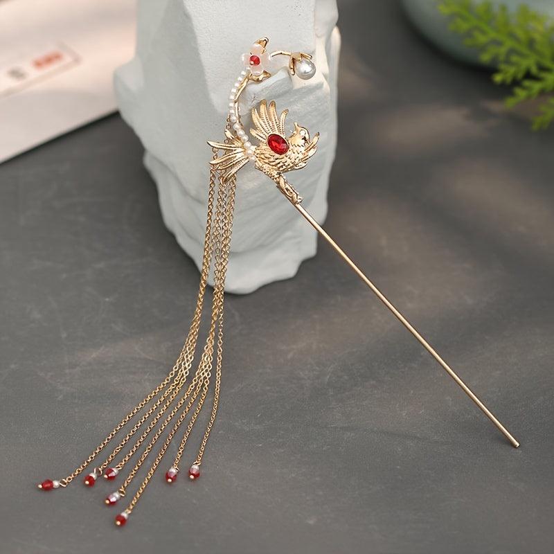 Golden Headdress Cheongsam Hair Pin Wedding Hair Accessories