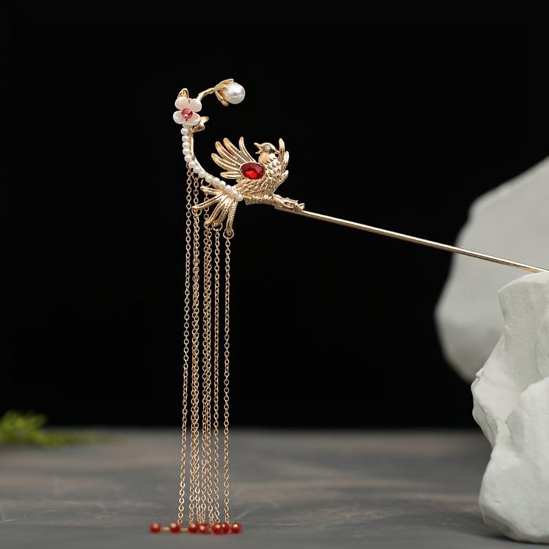Golden Headdress Cheongsam Hair Pin Wedding Hair Accessories