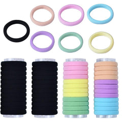 48pcs Minimalist Solid Hair Tie Hair Ring Hair Protective Ponytail Holder