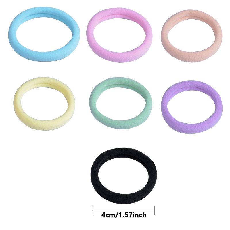 48pcs Minimalist Solid Hair Tie Hair Ring Hair Protective Ponytail Holder