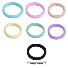 48pcs Minimalist Solid Hair Tie Hair Ring Hair Protective Ponytail Holder