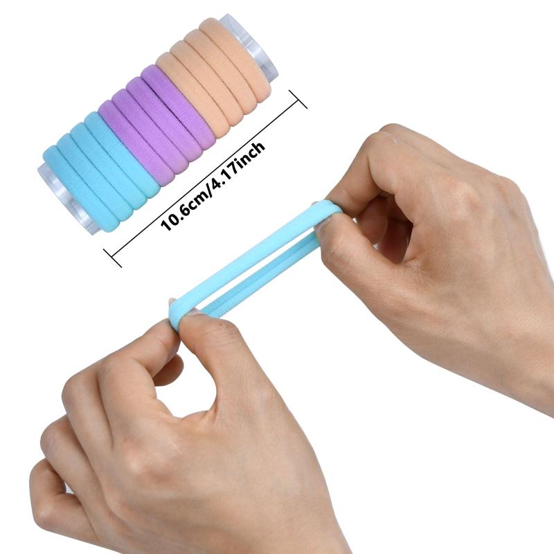 48pcs Minimalist Solid Hair Tie Hair Ring Hair Protective Ponytail Holder