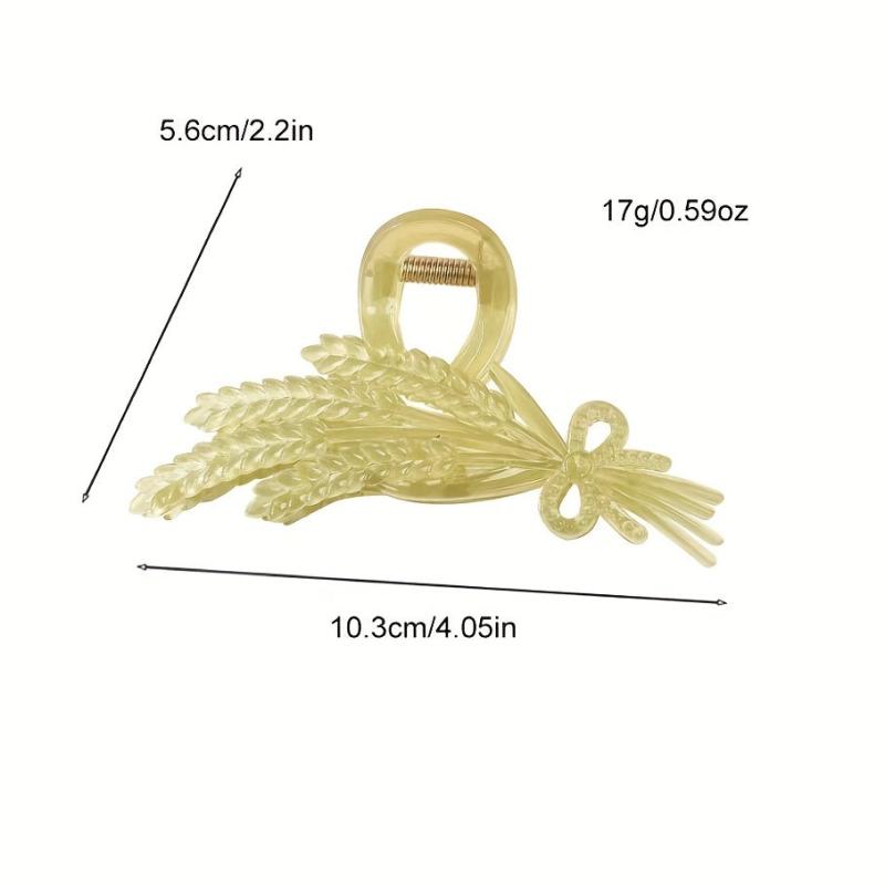 Wheat Shape Hair Claw Plastic Shark Claw Ponytail Holder