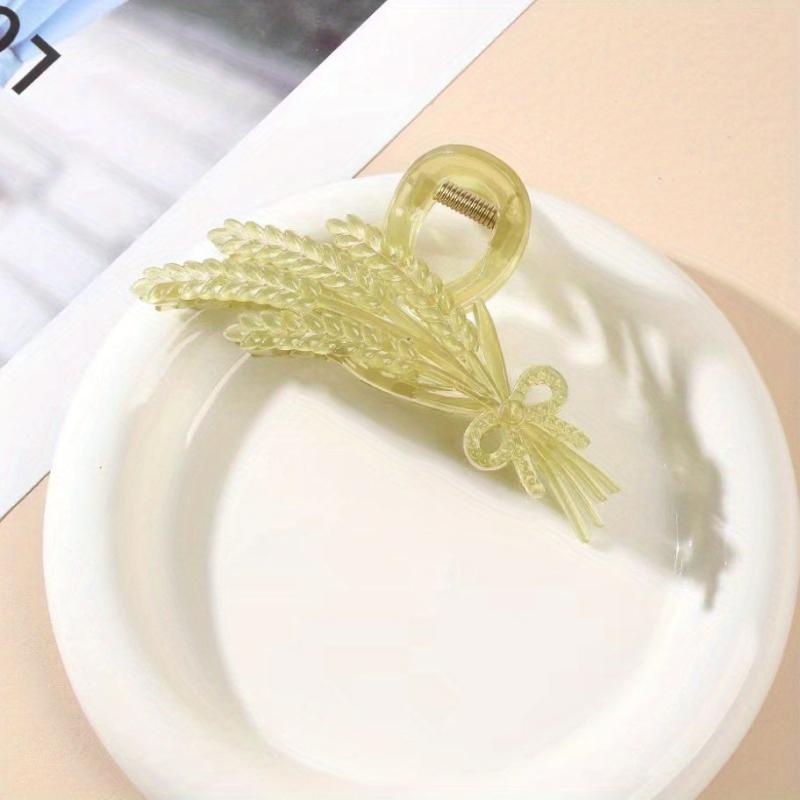 Wheat Shape Hair Claw Plastic Shark Claw Ponytail Holder