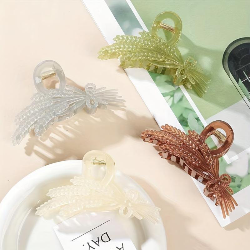 Wheat Shape Hair Claw Plastic Shark Claw Ponytail Holder