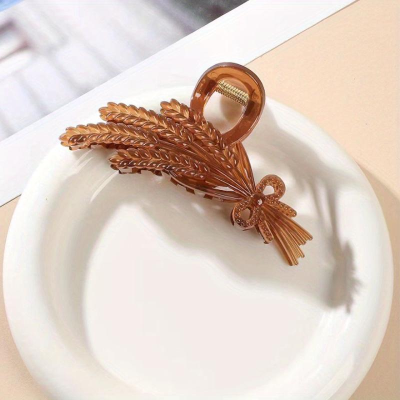 Wheat Shape Hair Claw Plastic Shark Claw Ponytail Holder