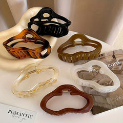 Acrylic Vintage Hair Claw Back Head Shark Claw Ponytail Holder