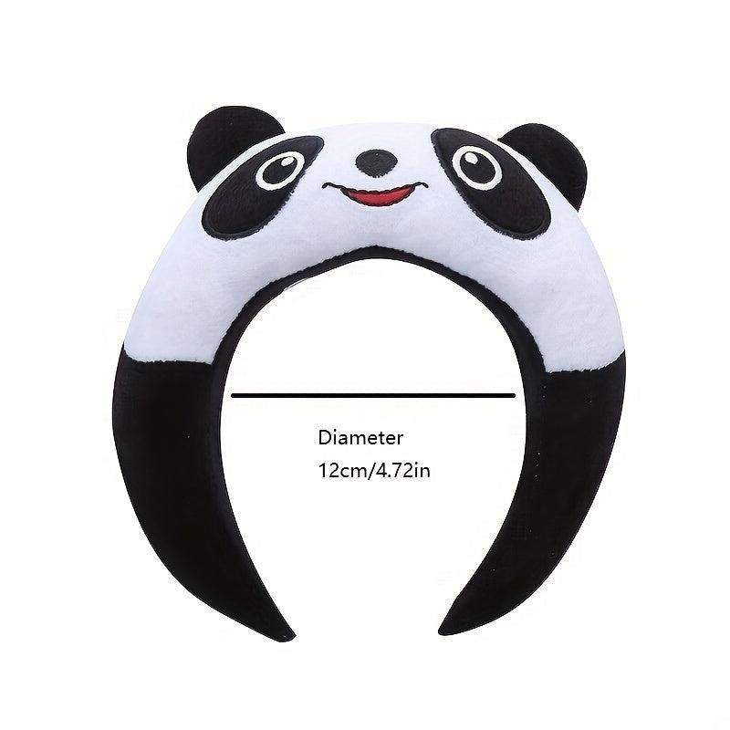 Plush Panda Head Hoop Makeup Skincare Headband