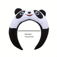 Plush Panda Head Hoop Makeup Skincare Headband
