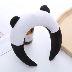 Plush Panda Head Hoop Makeup Skincare Headband