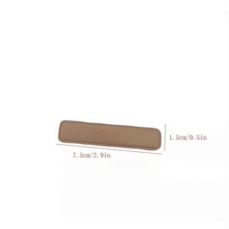 9pcs Solid Hair Clip PU Leather Snap Clip Headwear Accessories
