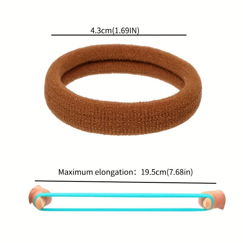 100pcs Solid Hair Tie Elastic Hair Protective Ponytail Holder Nylon Hair Accesso