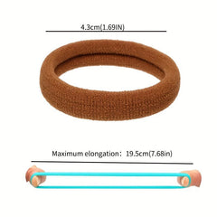 100pcs Solid Hair Tie Elastic Hair Protective Ponytail Holder Nylon Hair Accesso