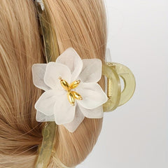 Floral Hair Claw Ponytail Hair Accessory For Women