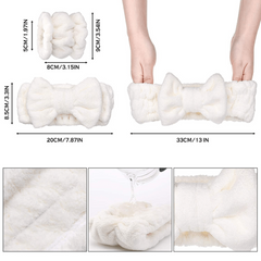 3pcs Solid Wristband Headband for Face Washing Makeup Spa