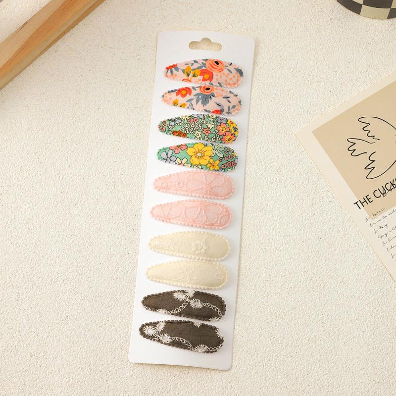 10 Pcs Flower Hair Clip Snap Barrette Hair Slides Non Slip Hair Decoration