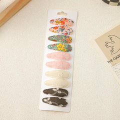 10 Pcs Flower Hair Clip Snap Barrette Hair Slides Non Slip Hair Decoration