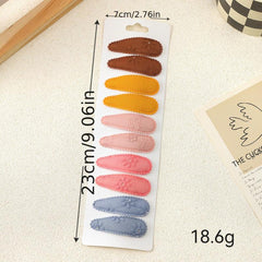 10 Pcs Flower Hair Clip Snap Barrette Hair Slides Non Slip Hair Decoration