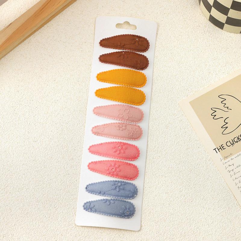 10 Pcs Flower Hair Clip Snap Barrette Hair Slides Non Slip Hair Decoration