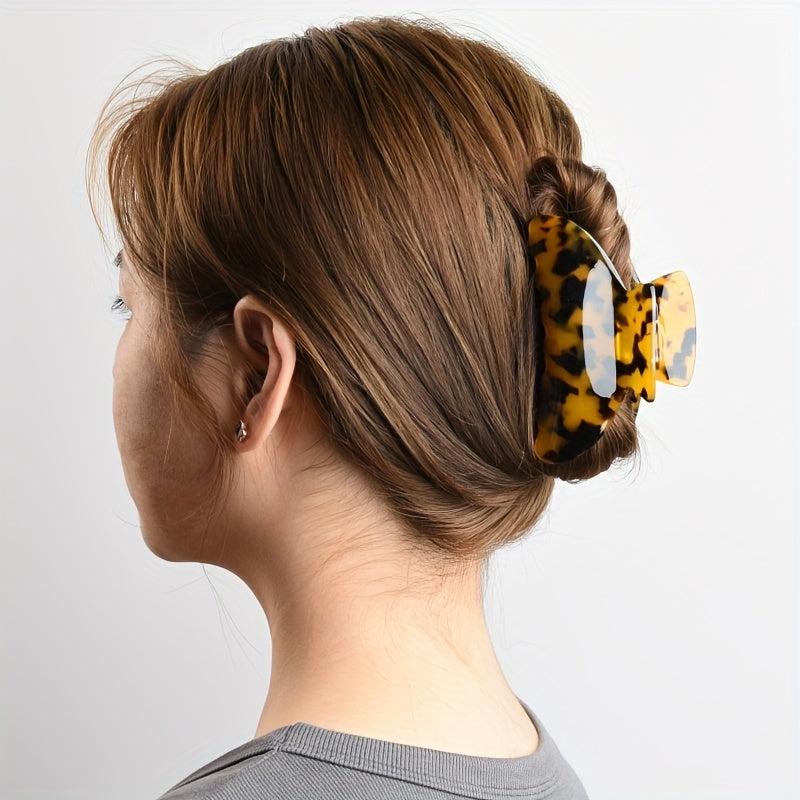 Women's Leopard Pattern Hair Clip Hair Claw Non-slip Hair Accessories